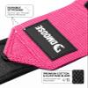 DMoose Wrist Straps for Weightlifting 12 and 18 Inches Thumb Loops with Wrist Support for Workouts Powerlifting Wrist Straps for Weight Lifting Men and Women Pink view 3