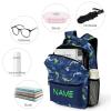 Fovanxixi Custom Cute Shark Backpack for Kids Boys Girls, Children Personalized Backpack with Name Text Customized Daypack Schoolbag for Student Bookbag view 4