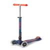 Micro Kickboard - Maxi Deluxe Foldable LED - Three Wheeled, Lean-to-Steer, Fold-to-Carry Swiss-Designed Micro Scooter for Kids with Motion-Activated Light-Up Wheels for Ages 5-12 (Blue) view 1