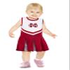 Little King NCAA Infant/Toddler Girls One Piece Team Cheer Jumper Dress-Mississippi State Bulldogs-6 Months view 1