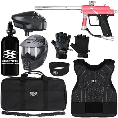 Action Village Azodin Blitz 4 Level 3 Protector Paintball Gun Package Kit (Large/X-Large, Dust Pink/Polished Silver)