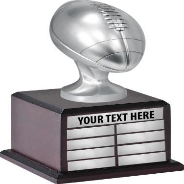 Crown Awards 16" Jumbo Championship Silver Football Perpetual Award Prime