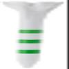 2-3/4" Champ FlyTee My Hite Golf Tees White/Green Stripe Golf Tee, 100 Count view 2
