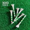 2-3/4" Champ FlyTee My Hite Golf Tees White/Green Stripe Golf Tee, 100 Count view 4