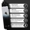 Avispa Double Walled Food Grade Stainless Steel Water Bottles, 24 oz Leak Proof Insulated Water Bottle with Spout Lid (Black & White) view 2