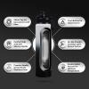 Avispa Double Walled Food Grade Stainless Steel Water Bottles, 24 oz Leak Proof Insulated Water Bottle with Spout Lid (Black & White) view 4
