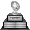 Crown Awards 16" Jumbo Silver Football Perpetual Trophy On Black Base Prime view 1