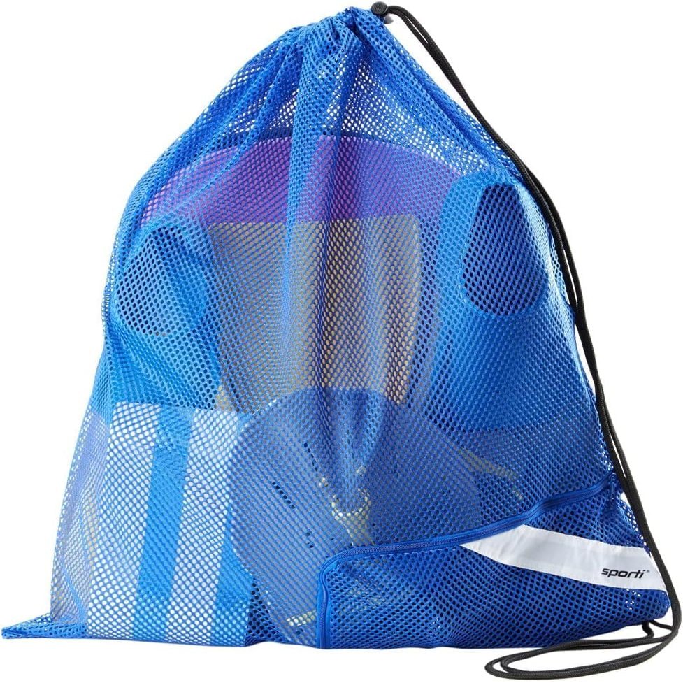 Sporti Mesh Bag with Zipper Pocket - Blue