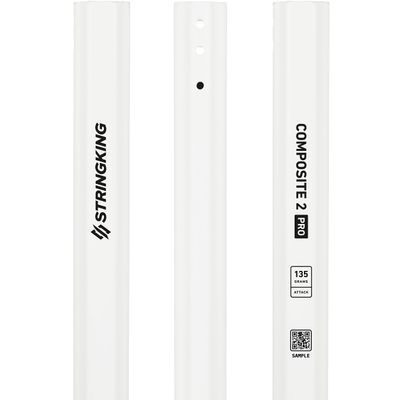 StringKing Composite 2 Pro Attack - Men's Lacrosse Shaft (135 Grams - White)