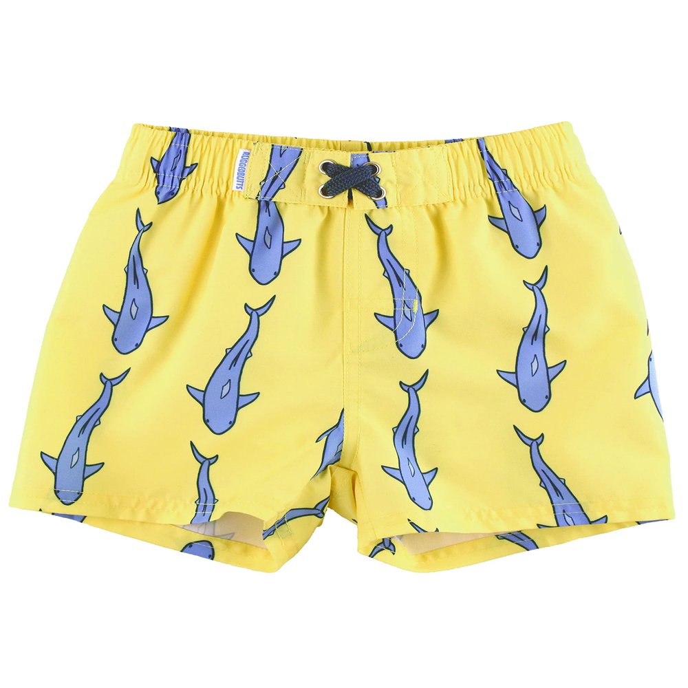 RUGGEDBUTTS Boys UPF50+ Sun Protection Animal Swim Trunks - Jawsome, 3-6m