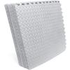 HTTMT- 12X(48 Sqft) White Gym Floor Mat 24x24 EVA Foam Interlocking Exercise Fitness Puzzle Floor Gym Yoga Mat Workout Pad [P/N: MTET-HOME012-12PC] view 2