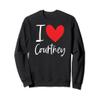 I Love Courtney Name Personalized Girl Woman Friend Heart Sweatshirt view 1