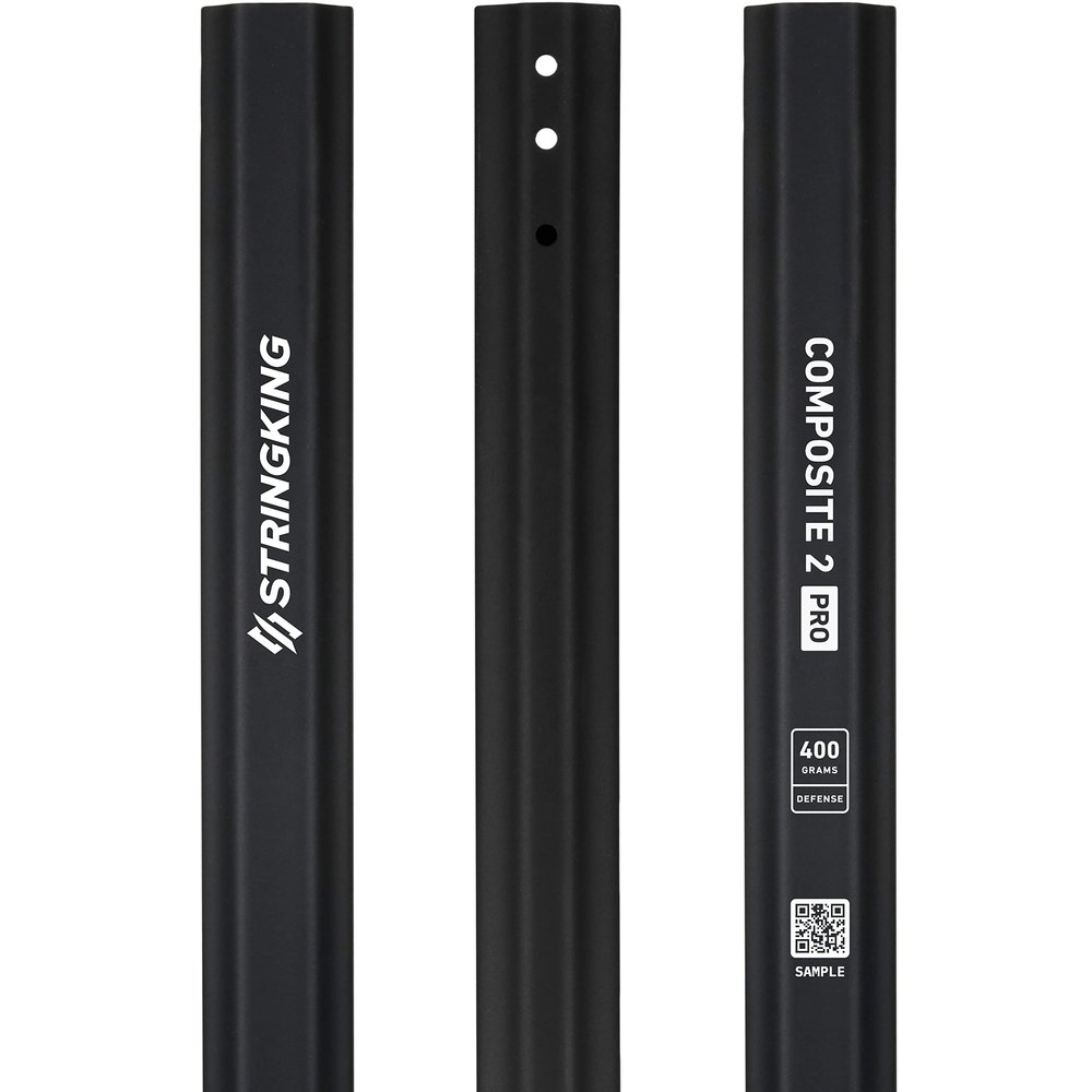 StringKing Composite 2 Pro Defense - Men's Lacrosse Shaft (400 Grams - Black)