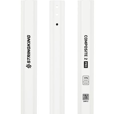 StringKing Composite 2 Pro Attack - Men's Lacrosse Shaft (175 Grams - White)