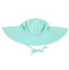 RuffleButts Baby/Toddler Girls UPF 50+ Sun Protective Wide Brim Swimwear Sun Hat - Vintage Aqua, 3T-5 view 1