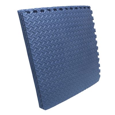 HTTMT- 4X(16 Sqft) Blue Gym Floor Mat 24x24 EVA Foam Interlocking Exercise Fitness Puzzle Floor Gym Yoga Mat Workout Pad [P/N: MTET-HOME012-4PC]