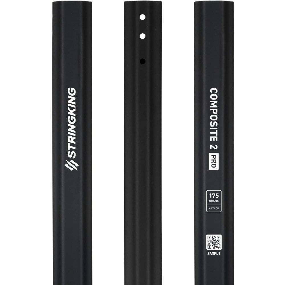StringKing Composite 2 Pro Attack - Men's Lacrosse Shaft (175 Grams - Black)