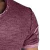 Men's Crew Neck Ripped T-Shirts Casual Muscle Workout Athletic Shirt Solid Color Short Sleeve Destroyed Holes Tee (Purple,Small) view 4