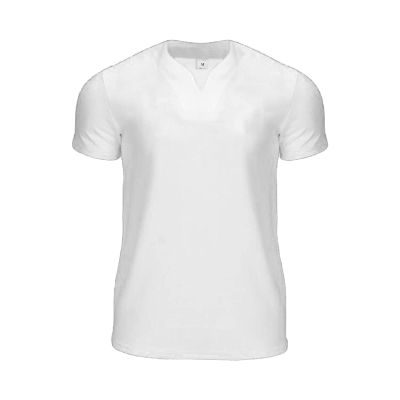 Men's V Neck Workout Gym T-Shirts Short Sleeve Training Bodybuilding Shirts Lightweight Slim Fit Muscle Tee Top (White,XX-Large)