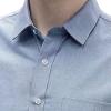 Maiyifu-GJ Men's Solid Short Sleeve Oxford Shirt Lightweight Summer Regular Fit Shirt Casual Slim Button Down Dress Shirts (Grey,3X-Large) view 2