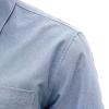 Maiyifu-GJ Men's Solid Short Sleeve Oxford Shirt Lightweight Summer Regular Fit Shirt Casual Slim Button Down Dress Shirts (Grey,3X-Large) view 3