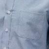 Maiyifu-GJ Men's Solid Short Sleeve Oxford Shirt Lightweight Summer Regular Fit Shirt Casual Slim Button Down Dress Shirts (Grey,3X-Large) view 4