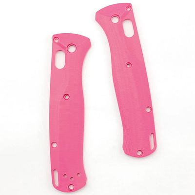 1Pair Handle Non-slip Patch DIY G10 Scales Kits For Benchmade Bugout 535 Knife (Pink)