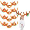 4 Set Inflatable Reindeer Antler Ring Toss Game, Christmas Party Games Supplies Ring Toss Hook Game for Kids Adults Family Xmas Games (4 Antlers) view 1