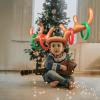4 Set Inflatable Reindeer Antler Ring Toss Game, Christmas Party Games Supplies Ring Toss Hook Game for Kids Adults Family Xmas Games (4 Antlers) view 4