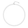Aleasha 8mm Faux Pearl Necklace for Women Men 18" Round White Pearl Strand Wedding Jewelry Gift (8mm,18", White) view 1