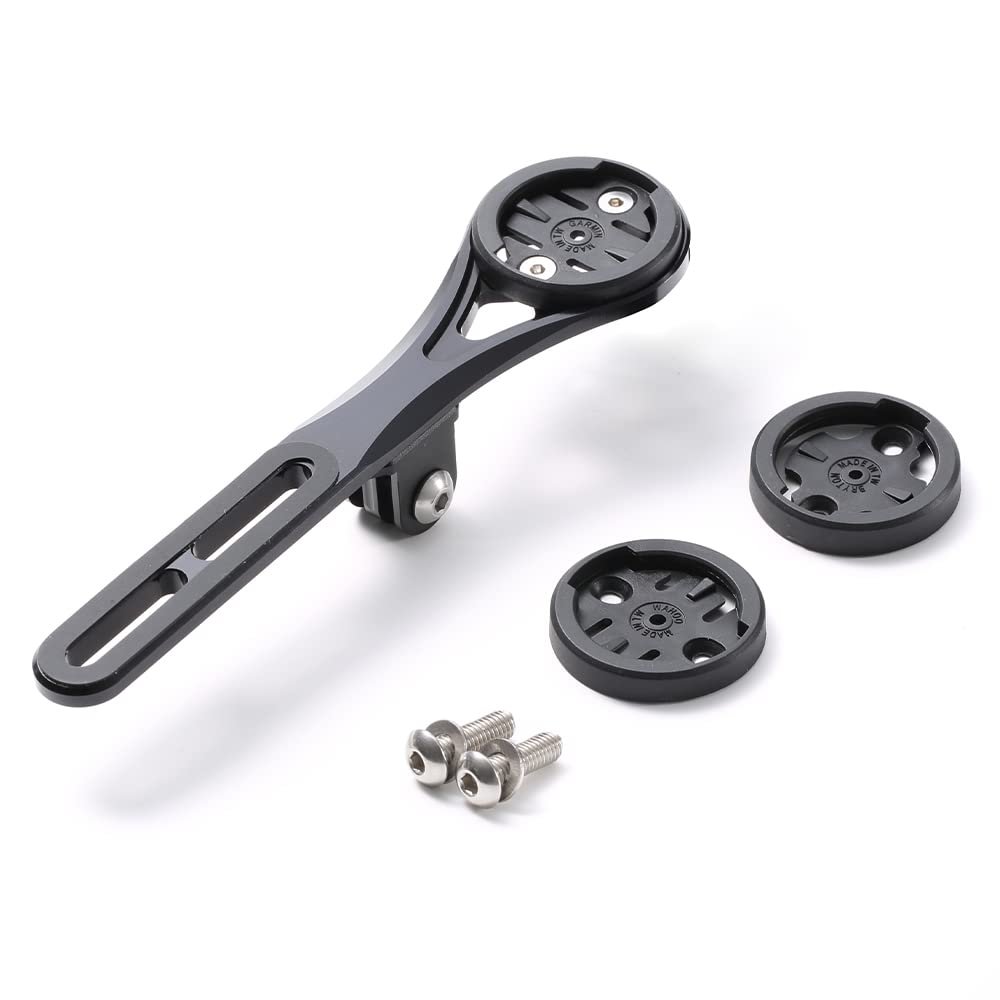 Cestbon Compatible with Garmin Edge Wahoo Elemnt Bryton Rider Stages Dash Out Front Bike Mount for Aero Integrated Handlebar, GoPro Combo Mount with Camera and Headlight