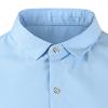 Maiyifu-GJ Men's Regular Fit Short Sleeve Dress Shirt Solid Business Casual Shirts Lightweight Slim Fit Button Down Shirt (Light Blue,Large) view 2