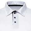 Maiyifu-GJ Men's Regular Fit Short Sleeve Polo Shirt Slim Fit Button Down Golf Shirts Classic Basic Casual Solid Soft T Shirt (White,X-Large) view 2