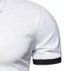 Maiyifu-GJ Men's Regular Fit Short Sleeve Polo Shirt Slim Fit Button Down Golf Shirts Classic Basic Casual Solid Soft T Shirt (White,X-Large) view 3