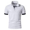 Maiyifu-GJ Golf Polo Shirts for Men Lightweight Color Block Short Sleeve Shirt Casual Slim Fit Athletic Tennis T-Shirt (White,Medium) view 1