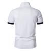 Maiyifu-GJ Golf Polo Shirts for Men Lightweight Color Block Short Sleeve Shirt Casual Slim Fit Athletic Tennis T-Shirt (White,Medium) view 3