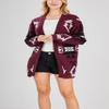 chouyatou Women's Tribal Aztec Print Sweater Open Front Knitted Jacquard Cardigan Sweater (Large, Purple) view 3