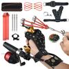 JTXCDFHMJ Slingshot,Wrist Support Rocket Fishing and Hunting,Dual Purpose Slingshot for Hunting Hand (Gold Right) view 1