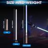Dueling light saber , Motion Control Light Sabers for Adults,Smooth Swing Light Saber with 16 Sound Fonts ,RGB 12 Colors Changeable, Metal Hilt for Halloween Cosplay Party, Xmas Gift, Rose Gold,S9 view 4