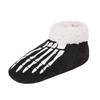 JIAHG Winter Thermal Polar Fleece Lining Non-Slip Slipper Socks Luminous Foot Skeleton Printed Warm Sherpa Indoor House Slippers view 3