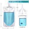 Plastic Flasks 24 PCS, 8 Oz Concealable and Reusable Drink Pouches, Leak-Proof Food Grade Plastic for Travel, Outdoor Sports (8OZ-24PCS +3 Funnels) view 2