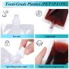 Plastic Flasks 24 PCS, 8 Oz Concealable and Reusable Drink Pouches, Leak-Proof Food Grade Plastic for Travel, Outdoor Sports (8OZ-24PCS +3 Funnels) view 3
