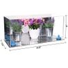 Better Display Cases Clear Acrylic Versatile Trucks, Trains and Rockets Display Case - Large Rectangle Box with Mirror Case, Light Blue Risers and Mirror Base 19.25" x 8.25" x 8" (A103/V47) view 2