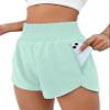 BMJL Women's Athletic Shorts High Waisted Running Short Pocket 2.5" Sporty Shorts Gym Elastic Workout Shorts(M,Light Green) view 1