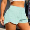 BMJL Women's Athletic Shorts High Waisted Running Short Pocket 2.5" Sporty Shorts Gym Elastic Workout Shorts(M,Light Green) view 4
