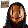 Homgaty Creepy Halloween Mask with Hair, Horror Devil Mask Natural Latex Stitching Female Men Ghost Mask for Theme Party, Cosplay, Horror Challenge view 1