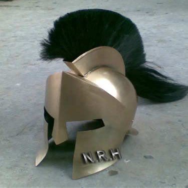 Medieval 300 Spartan Armor Helmet | King Leonidas Helmet with Black Plume |