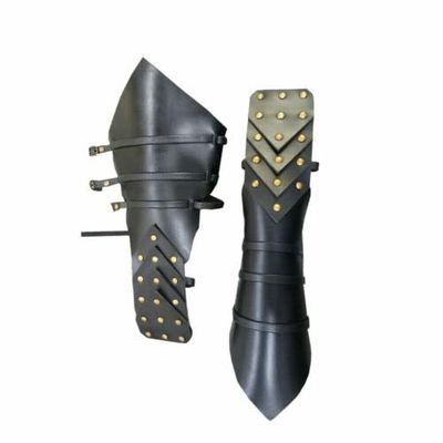 ROMAN SPARTAN LEATHER ARMOR ARM GUARDS SET VAMBRACE ARCHERY BRACERS