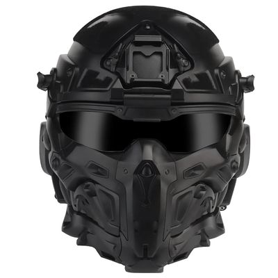 Bvawtrs Tactical Airsoft Helm Built-in Headset Anti-Fog Fan Assault Helmet Removable Mask Paintball Equipment Protect Helm