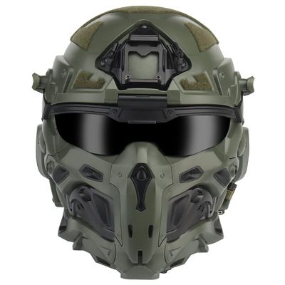 Bvawtrs Tactical Airsoft Helm Built-in Headset Anti-Fog Fan Assault Helmet Removable Mask Paintball Equipment Protect Helm